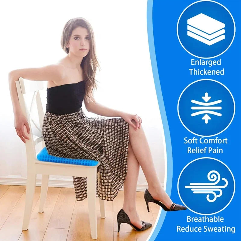 3D Gel Car Seat Cushion – Cooling Comfort Pad