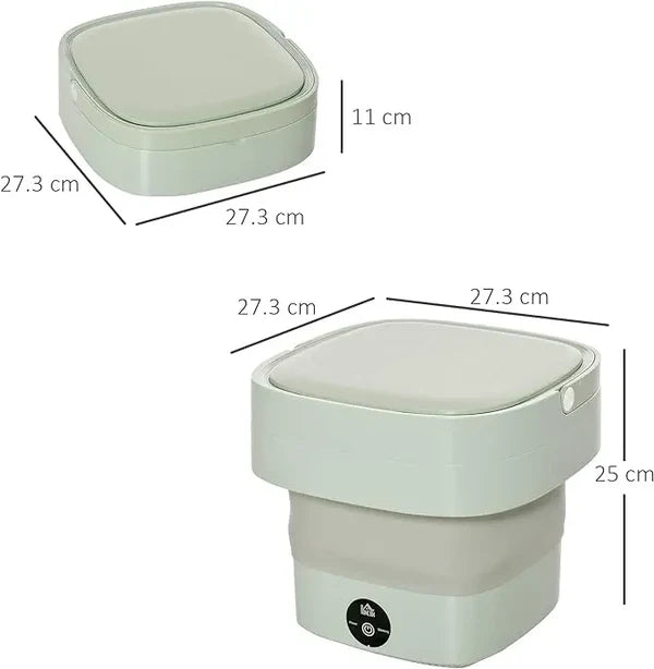Foldable Mini Washing Machine – Portable Travel Laundry Washer