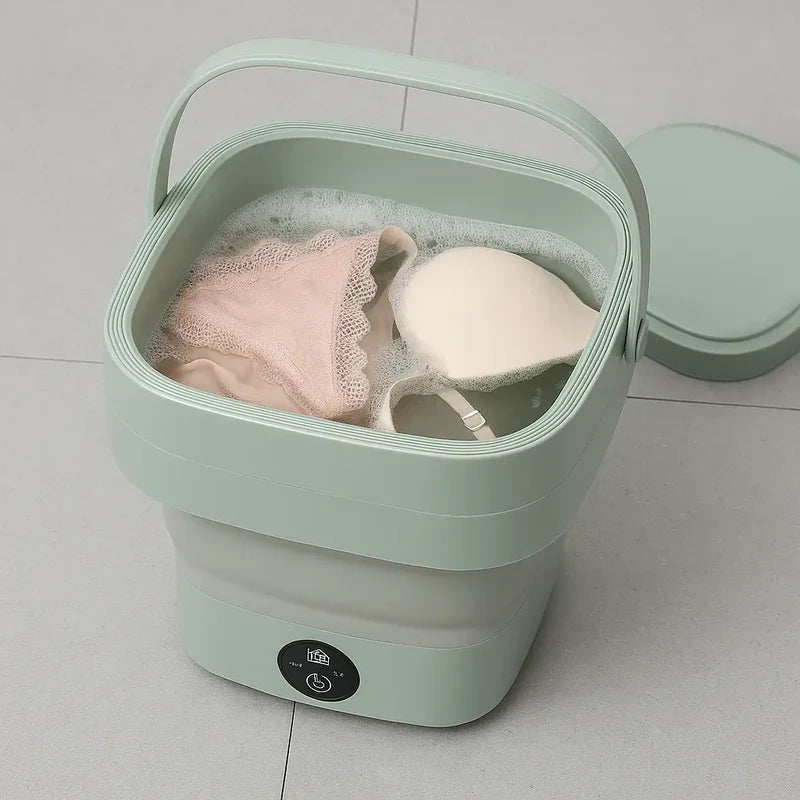 Foldable Mini Washing Machine – Portable Travel Laundry Washer