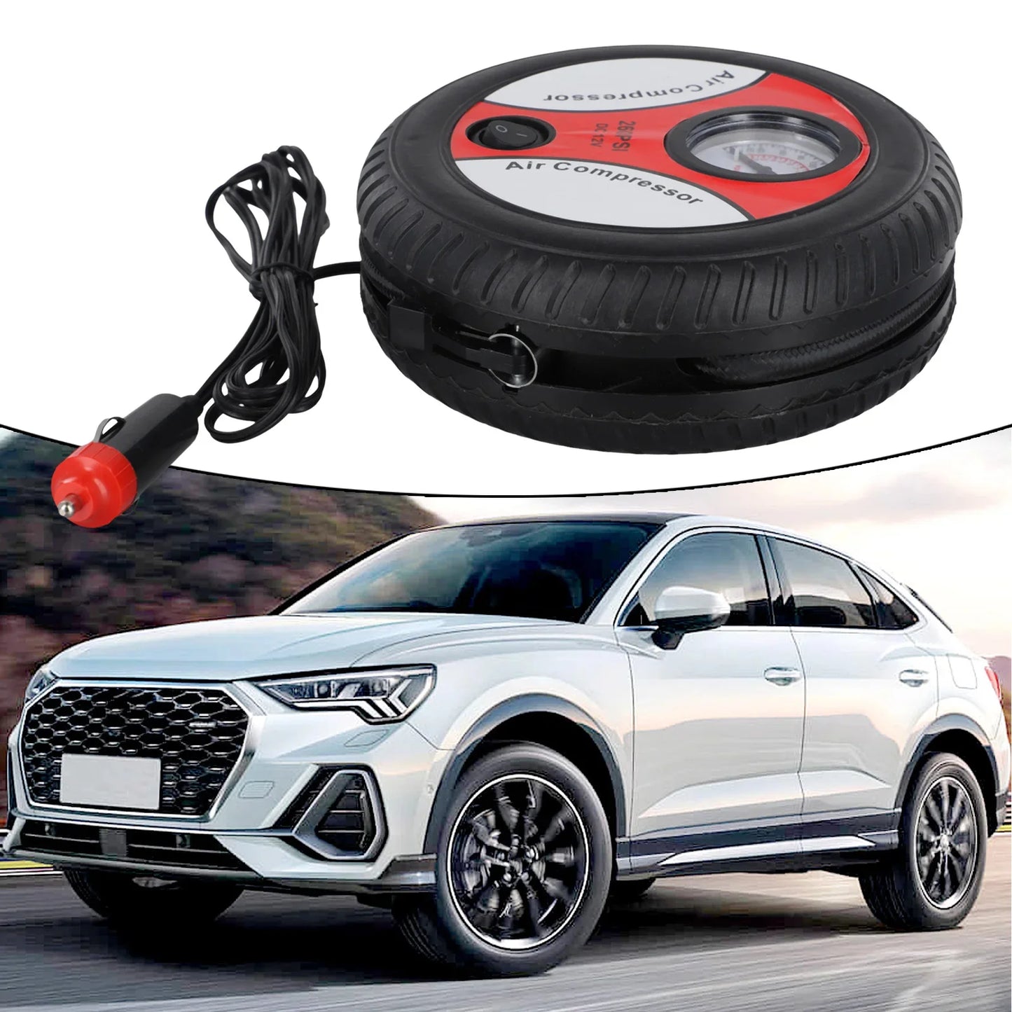 Portable 12V Air Compressor Pump – Compact Tire Inflator