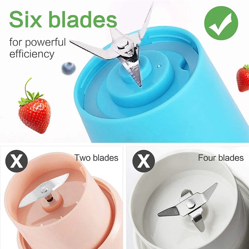NutriBlend Pro™ – Portable USB Rechargeable Juicer with 380ml Capacity & Smart Safety System