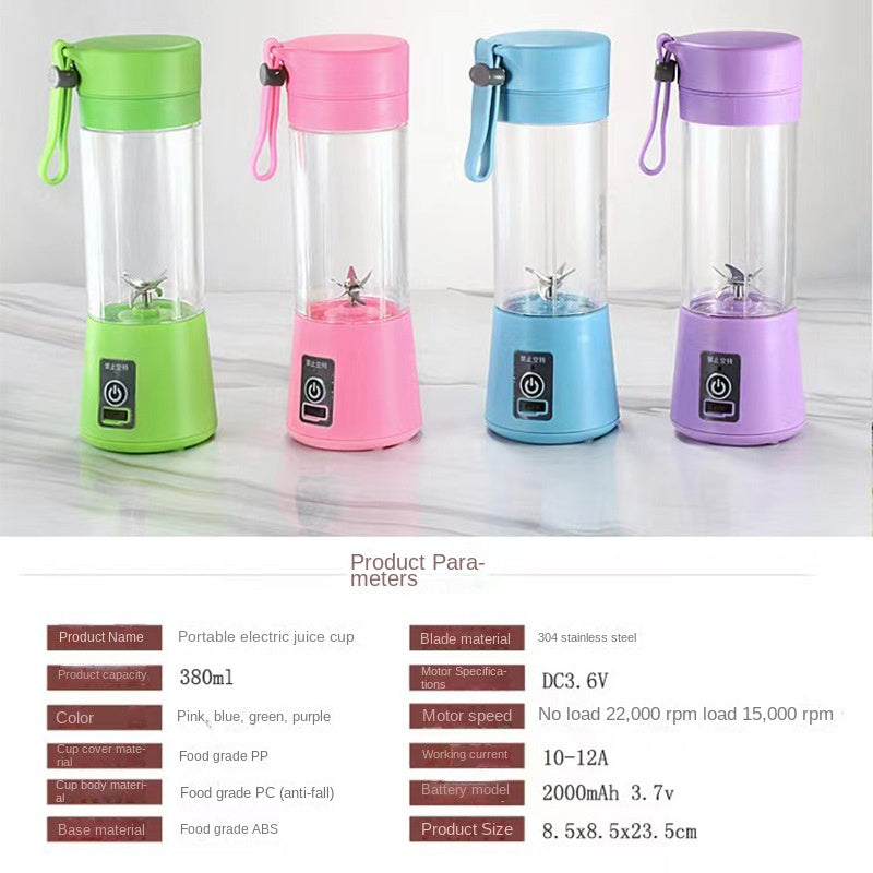 NutriBlend Pro™ – Portable USB Rechargeable Juicer with 380ml Capacity & Smart Safety System