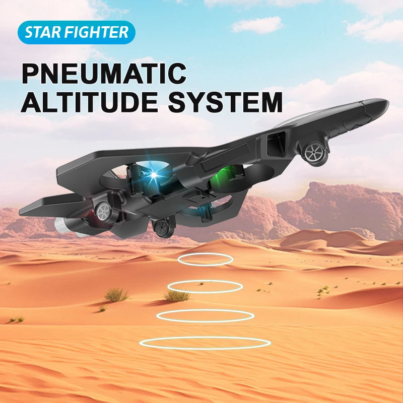 RC Star Fighter Drone Toy – Remote Control Jet with LED Lights, Cool Design & Easy Flying