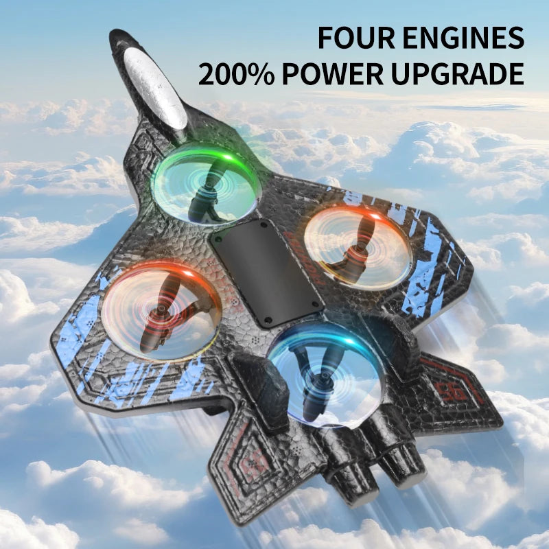 RC Star Fighter Drone Toy – Remote Control Jet with LED Lights, Cool Design & Easy Flying