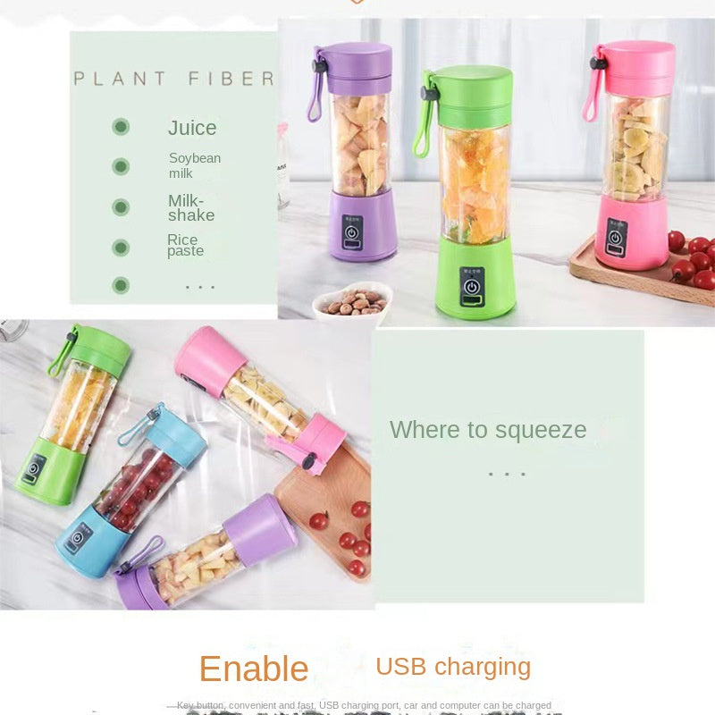 NutriBlend Pro™ – Portable USB Rechargeable Juicer with 380ml Capacity & Smart Safety System