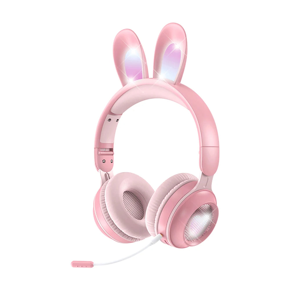 سماعات رأس LunaBunny™ Pro اللاسلكية - سماعة أذن أرنب متوهجة RGB مع وقت تشغيل يصل إلى 12 ساعة وبلوتوث 5.0