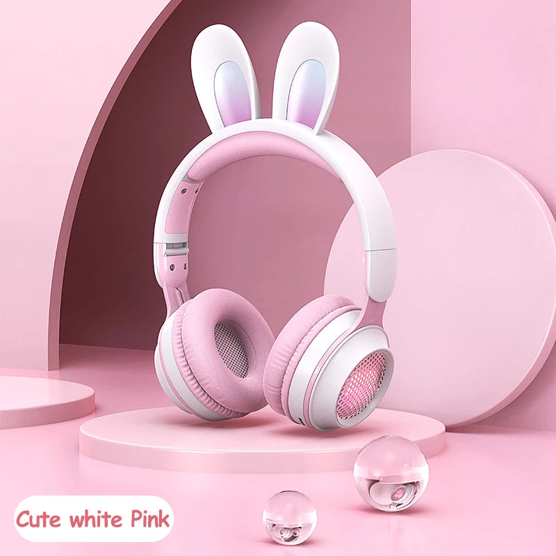 سماعات رأس LunaBunny™ Pro اللاسلكية - سماعة أذن أرنب متوهجة RGB مع وقت تشغيل يصل إلى 12 ساعة وبلوتوث 5.0