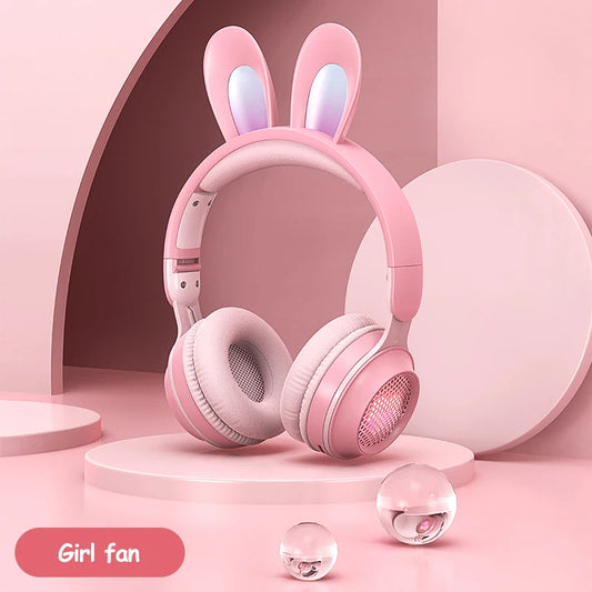 سماعات رأس LunaBunny™ Pro اللاسلكية - سماعة أذن أرنب متوهجة RGB مع وقت تشغيل يصل إلى 12 ساعة وبلوتوث 5.0