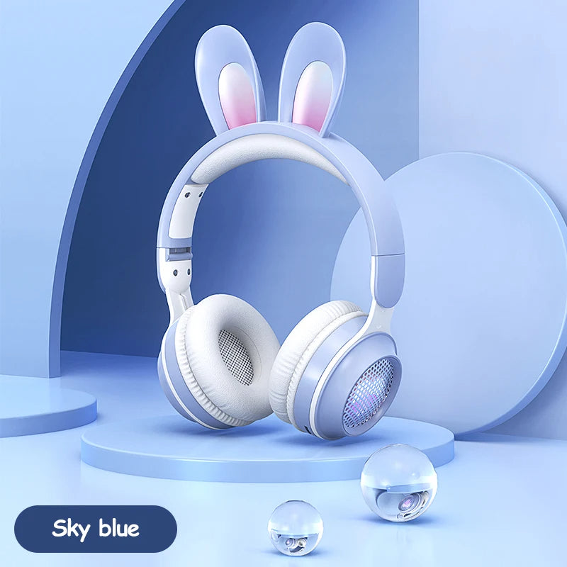 سماعات رأس LunaBunny™ Pro اللاسلكية - سماعة أذن أرنب متوهجة RGB مع وقت تشغيل يصل إلى 12 ساعة وبلوتوث 5.0
