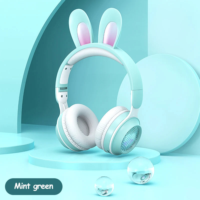 سماعات رأس LunaBunny™ Pro اللاسلكية - سماعة أذن أرنب متوهجة RGB مع وقت تشغيل يصل إلى 12 ساعة وبلوتوث 5.0