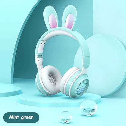 سماعات رأس LunaBunny™ Pro اللاسلكية - سماعة أذن أرنب متوهجة RGB مع وقت تشغيل يصل إلى 12 ساعة وبلوتوث 5.0