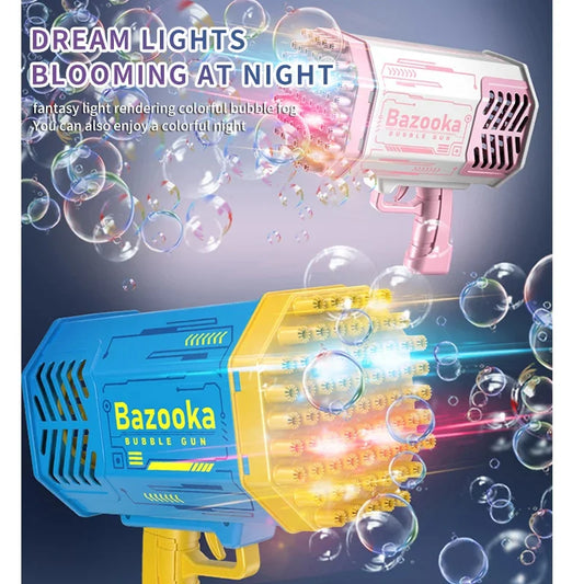 Bazooka Bubble Gun – 69-Hole Rechargeable Bubble Blaster Toy