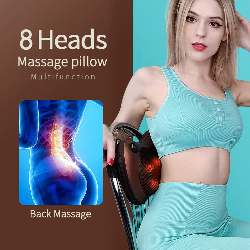 Shiatsu Massage Pillow – Electric Neck & Body Massager with Heat