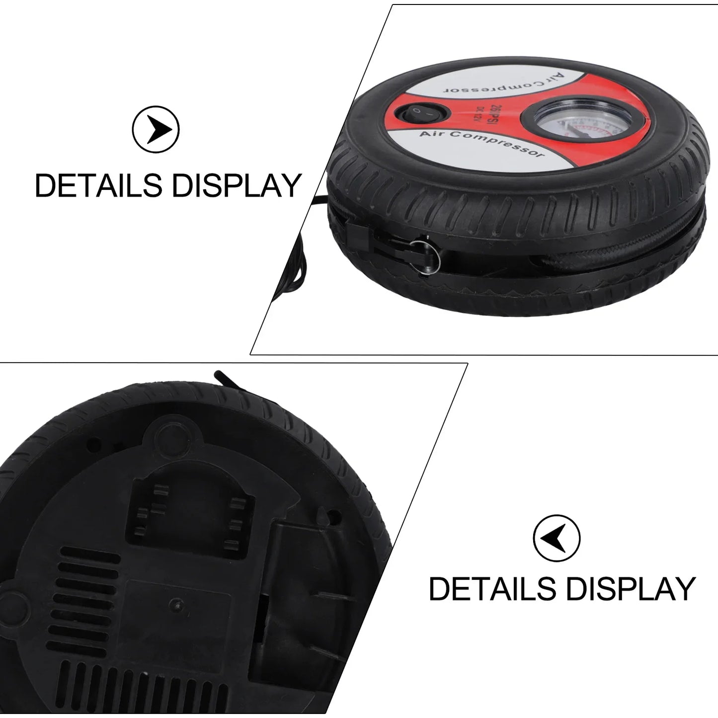 Portable 12V Air Compressor Pump – Compact Tire Inflator