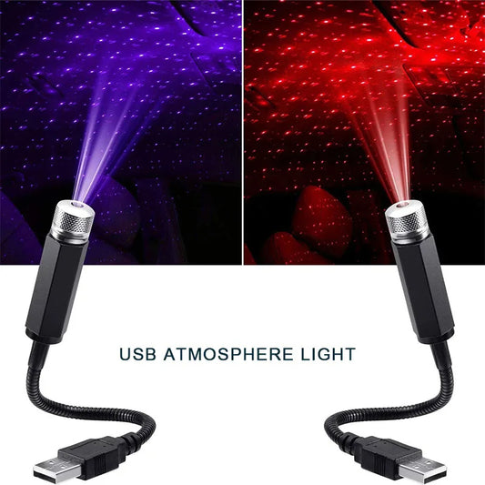 جهاز عرض النجوم LED الرومانسي - إضاءة USB للمجرة لسقف السيارة والأجواء الداخلية