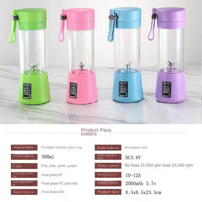 NutriBlend Pro™ – عصارة محمولة قابلة لإعادة الشحن عبر USB بسعة 380 مل ونظام أمان ذكي