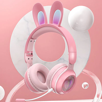 سماعات رأس LunaBunny™ Pro اللاسلكية - سماعة أذن أرنب متوهجة RGB مع وقت تشغيل يصل إلى 12 ساعة وبلوتوث 5.0