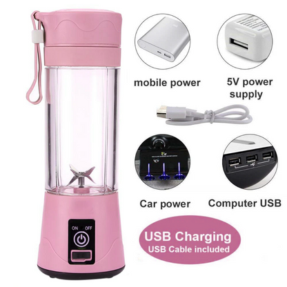 NutriBlend Pro™ – عصارة محمولة قابلة لإعادة الشحن عبر USB بسعة 380 مل ونظام أمان ذكي
