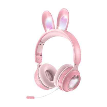 سماعات رأس LunaBunny™ Pro اللاسلكية - سماعة أذن أرنب متوهجة RGB مع وقت تشغيل يصل إلى 12 ساعة وبلوتوث 5.0